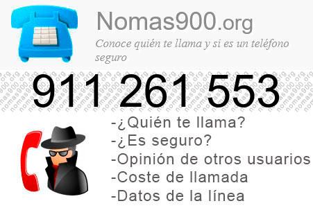 Teléfono 911261553