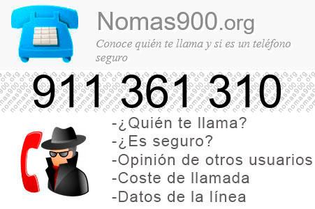 Teléfono 911361310