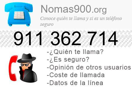 Teléfono 911362714