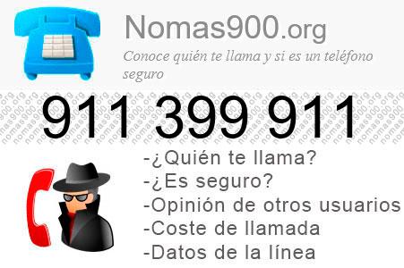 Teléfono 911399911