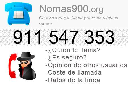 Teléfono 911547353
