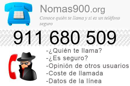 Teléfono 911680509