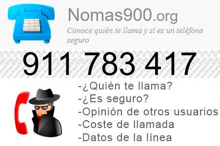 Teléfono 911783417