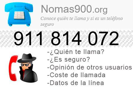 Teléfono 911814072