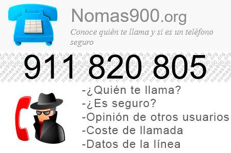 Teléfono 911820805