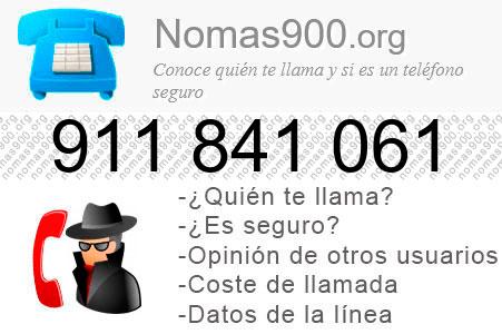 Teléfono 911841061