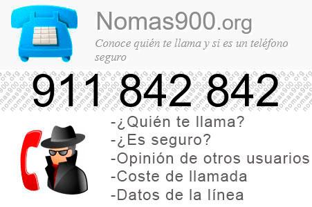 Teléfono 911842842