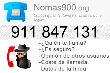 Teléfono 911847131