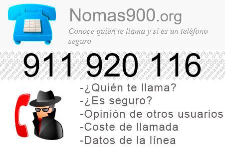 Teléfono 911920116
