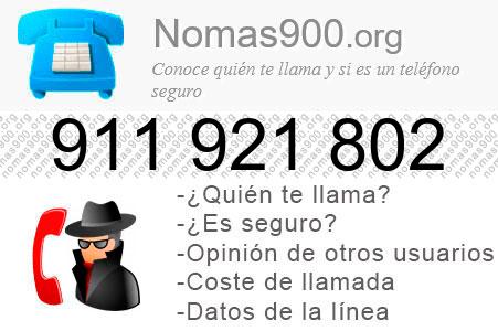 Teléfono 911921802