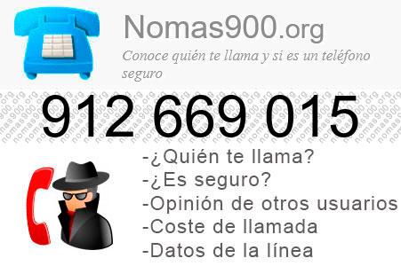 Teléfono 912669015