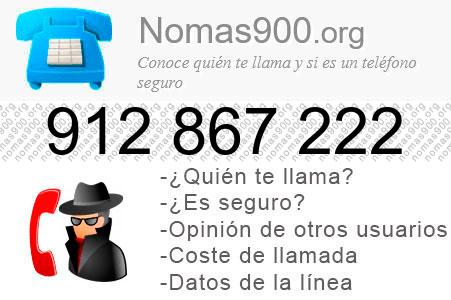 Teléfono 912867222