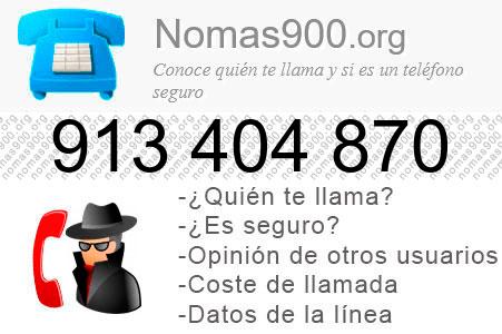 Teléfono 913404870