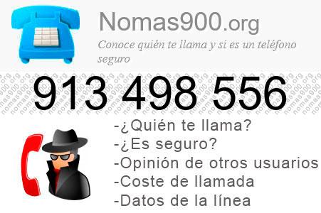 Teléfono 913498556