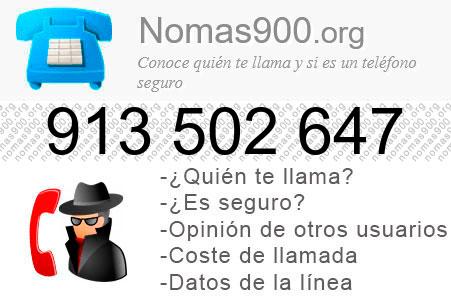 Teléfono 913502647