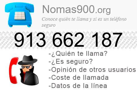 Teléfono 913662187