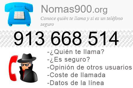 Teléfono 913668514