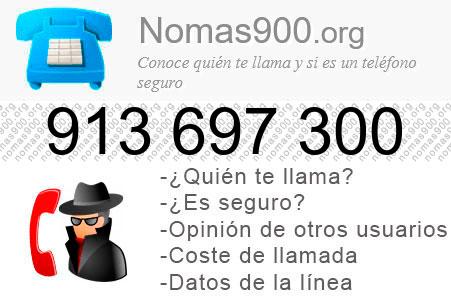 Teléfono 913697300