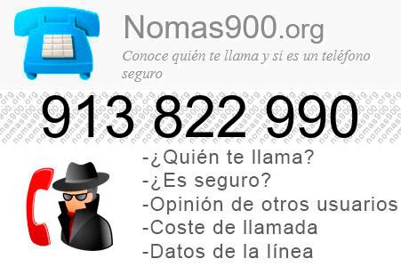 Teléfono 913822990