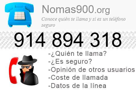 Teléfono 914894318