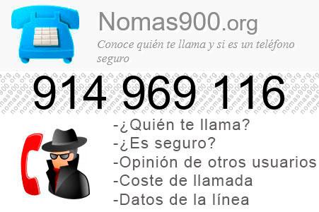 Teléfono 914969116