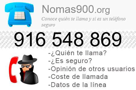 Teléfono 916548869