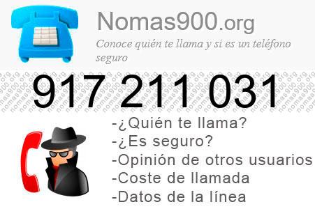 Teléfono 917211031