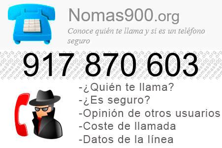 Teléfono 917870603