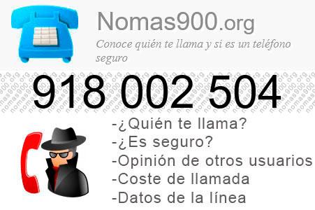 Teléfono 918002504