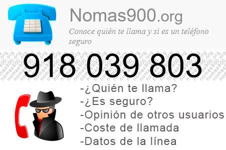 Teléfono 918039803