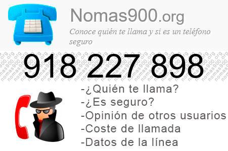 Teléfono 918227898