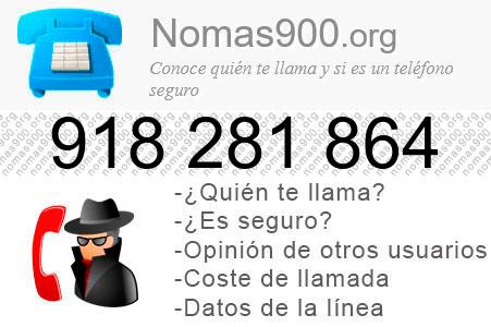 Teléfono 918281864