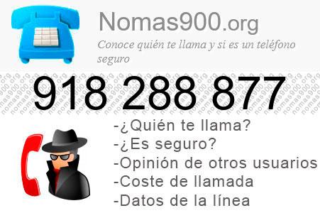 Teléfono 918288877