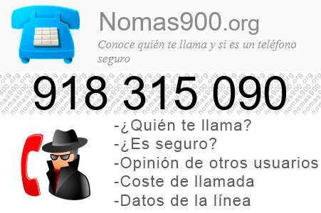 Teléfono 918315090