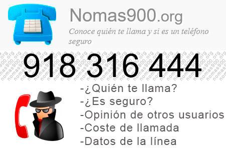 Teléfono 918316444