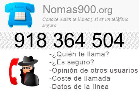 Teléfono 918364504