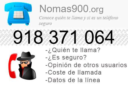 Teléfono 918371064