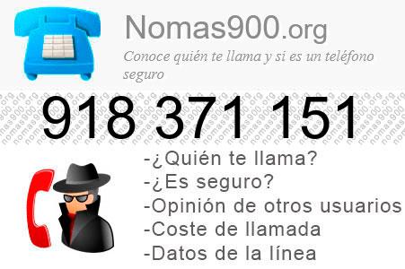 Teléfono 918371151