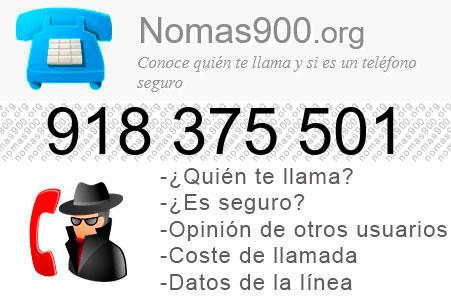 Teléfono 918375501