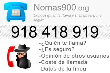 Teléfono 918418919