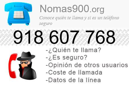 Teléfono 918607768