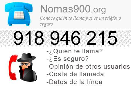 Teléfono 918946215