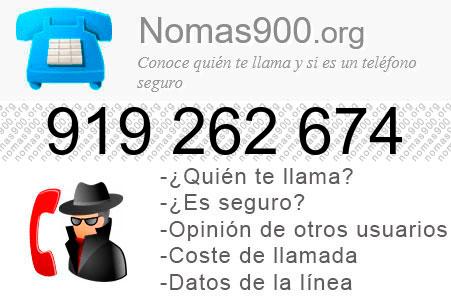 Teléfono 919262674