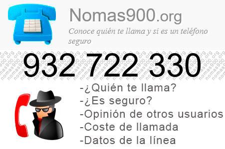 Teléfono 932722330