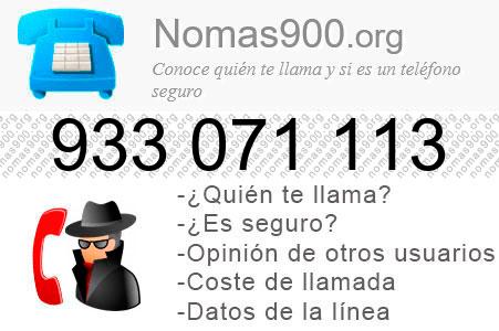 Teléfono 933071113