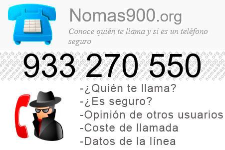 Teléfono 933270550