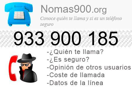 Teléfono 933900185