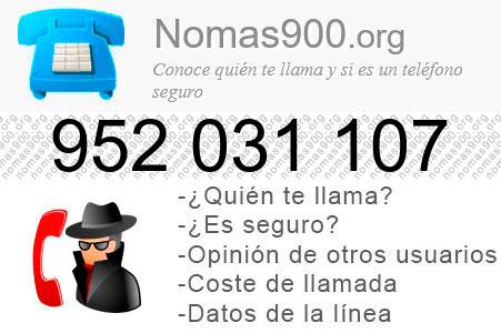 Teléfono 952031107