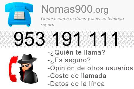 Teléfono 953191111