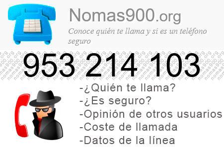 Teléfono 953214103